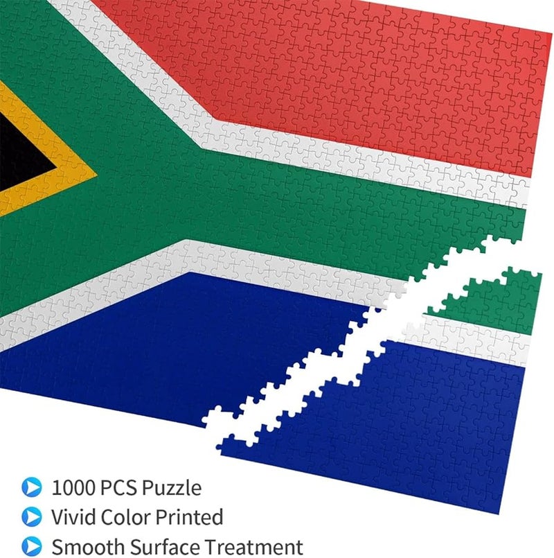 لغز علم جنوب إفريقيا 1000 قطعة للكبار ديكور المنزل 29.5 × 19.7 بوصة - Image 2